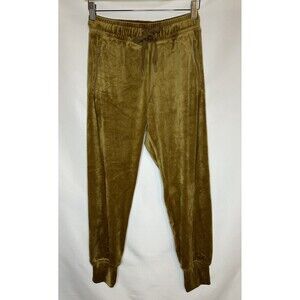 OFFLINE BY AERIE Gold‎ After Party Velour Jogger Pants SIZE SMALL SHORT NWT